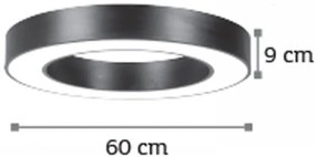 Φωτιστικό οροφής InLight 6171-Μαύρο-Διάμετρος: 80 εκ.