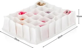 Stewehome Οργανωτής με 30 θήκες από ύφασμα Λευκό 40x35 cm