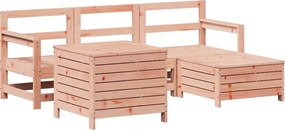 vidaXL Καναπές Κήπου Σετ 5 Τεμ. Μασίφ Ψευδοτσούγκα Ελάτης