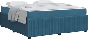 vidaXL Σκελετός Κρεβατιού Μπλε 180 x 200 cm ύφασμα