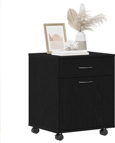 vidaXL Κινητό Ντουλάπι 45 x 38 x 54 εκ Επεξεργασμένο Ξύλο Μαύρη Οξυά