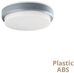 Πλαφονιέρα φωτιστικό LED Leros Plus πλαστικό γκρι Viokef 4171700 Γκρι
