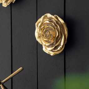 Διακοσμητικό τοίχου ΣΕΤ/2 χρυσά τριαντάφυλλα - Γυαλί - 78732-GOLD-DS