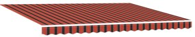 vidaXL Ανασυρόμενη τέντα πορτοκαλί και καφέ 450x300 εκ.