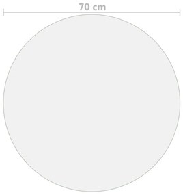 vidaXL Προστατευτικό Τραπεζιού Διαφανές Ø 70 εκ. / 1,6 χιλ. από PVC