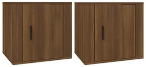 vidaXL Κομοδίνα 2 τεμ. Καφέ Δρυς 50x39x47 εκ.