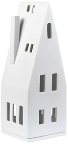 Κηροπήγιο Για Ρεσώ Pitched Roof RD0010847 7,5x7,5x20cm White Raeder Πορσελάνη