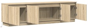 vidaXL Ντουλάπι τηλεόρασης με LED Σολονά Οξιά 180x38x49 εκ. Επεξεργασμένο ξύλο