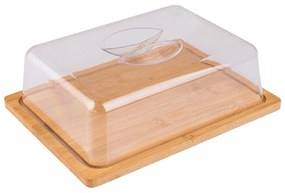 Βάαη Τυριών 24x18x7,5cm με Πλαστικό Καπάκι Estia Home Art Bamboo Essentials 01-12960