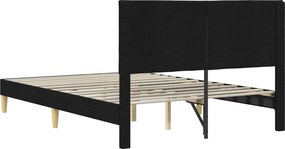 vidaXL Σκελετός Κρεβατιού Μαύρο 120 x 190 cm Ύφασμα