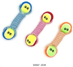 Παιχνίδι σκύλου σχοινί με μπάλες - 23cm - 12pcs - 550567
