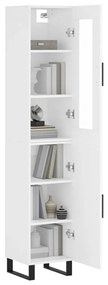 vidaXL Ντουλάπι Λευκό 34,5 x 34 x 180 εκ. από Επεξεργασμένο Ξύλο