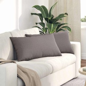 vidaXL Μαξιλάρι Καναπέ 2 pcs Taupe 80 x 40 cm ύφασμα