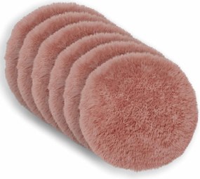 vidaXL Κάλυμμα Μαξιλαριού 6 pcs HEERLEN Ροζ Ø 50 cm PV Φλίς
