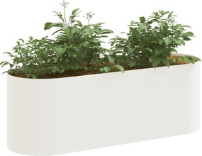 vidaXL Υψωμένο Κρεβάτι Κήπου Λευκό 120 x 40 x 40 εκ