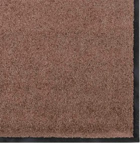 vidaXL Χαλάκι Εξώπορτας Καφέ και Μαύρο 90 x 150 cm 100% Πολυαμίδιο
