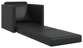 vidaXL Κρεβάτι καναπές 60cm Μαύρο Δερματίνη