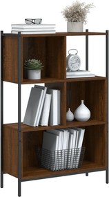 vidaXL Βιβλιοθήκη Καφέ Δρυς72x28x109 εκ. από Επεξεργασμένο Ξύλο