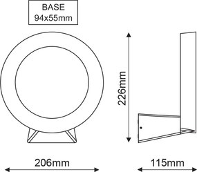Απλίκα LED Εξωτερικού Χώρου Aca Ring LG0901G