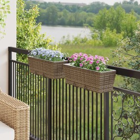 vidaXL Ραφήνα 2 pcs 50 x 17 x 17 εκ Μέταλλο