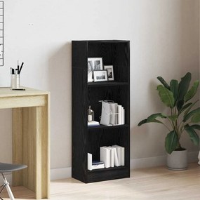 vidaXL Βιβλιοθήκη Μαύρη Δρυς 40x24x109 εκ. από Τεχνητό Ξύλο