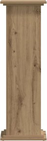 vidaXL Βάσεις Φυτών Αρτισιανή Δρυς 33x33x100 εκ. Επεξ. Ξύλο