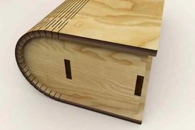 Σετ 2 τεμαχίων – Intra CURVA Ξύλινο Κουτί με Καμπύλο Καπάκι  Μινιμαλιστική Αισθητική 16x10x26 cm Box46-00013