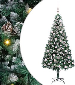 vidaXL Τεχνητό Χριστουγεννιάτικο Δέντρο με 300 LED Πράσινο 210 cm