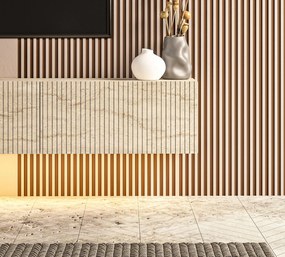 Έπιπλο Τηλεόρασης Τραβερτίνη AECRO 180x31.4x28.6