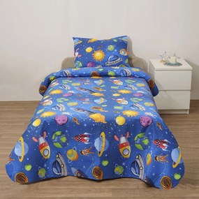 Παπλωματοθήκη Βρεφική Άρης (Σετ 2τμχ) Blue Viopros 100% Cotton