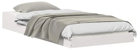 vidaXL Σκελετός Κρεβατιού Λευκό 90 x 210 cm Μασίφ ξύλο πεύκου