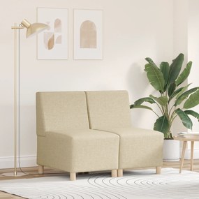 vidaXL Καθίσμα Σαλονιού 2 pcs Κρεμ 55 x 74 x 82 εκ. ύφασμα