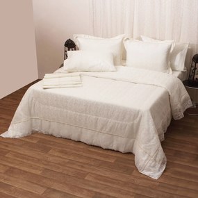 Σεντόνια Σετ 4Τμχ. 1020 Εκρού Viopros Queen Size 240x250cm Χωρίς Λάστιχο 100% Cotton