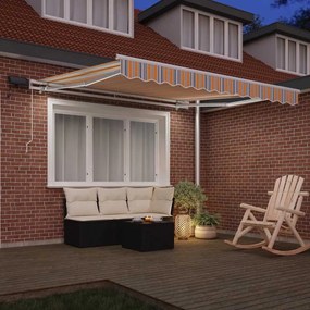 vidaXL Αναδιπλούμενη τέντα Πολύχρωμο 350 x 250 εκ Ύφασμα και αλουμίνιο