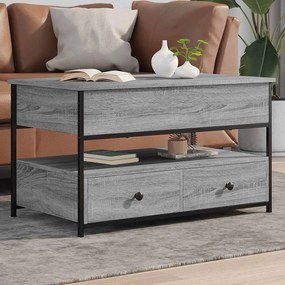 vidaXL Τραπεζάκι Σαλονιού Γκρι Sonoma 85x50x50 εκ. Επεξ. Ξύλο/Μέταλλο