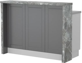 Πάγκος νησίδας Tahoma-Μήκος: 135 εκ.-Γραφίτης-Siena Marble