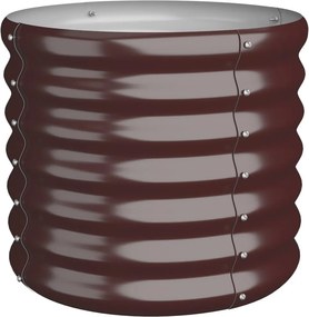 vidaXL Ζαρντινιέρα Καφέ 40x40x36 εκ. Γαλβανισμένος χάλυβας