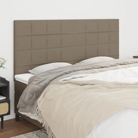 vidaXL Κεφαλάρι Κρεβατιού Μπεζ 160x5x118/128 εκ. Ύφασμα
