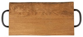 Πλατώ Σερβιρίσματος Με Λαβές 28022 40x20x2,5cm Natural T&amp;G Metal,Wood
