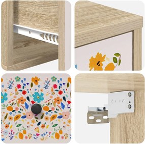 vidaXL Τοίχου κομοδίνο MAINZ Sonoma Δρυς 36 x 33 x 25 εκ.