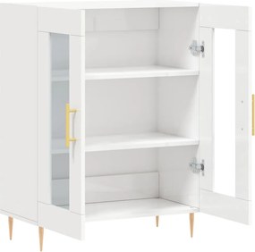 vidaXL Ντουλάπι Γυαλιστερό Λευκό 69,5x34x90 εκ. Επεξεργασμένο Ξύλο