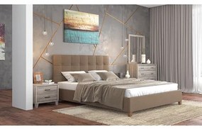 Savvidis Furniture  Κρεβάτι Υπέρδιπλο N64 για στρώμα 150x200 Ύφασμα Με Επιλογή Χρώματος BEST-890021