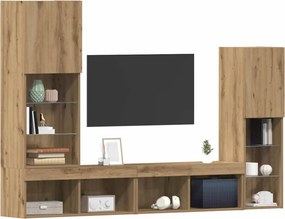 vidaXL Ντουλάπι TV 4 pcs artisan δρυς Επεξεργασμένο ξύλο