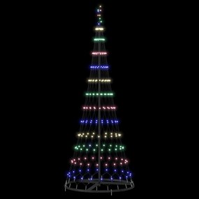 vidaXL LED Χριστουγεννιάτικο Δέντρο Πολύχρωμο 184.5 εκ. Μέταλλο