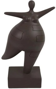 Διακοσμητική Φιγούρα Ballerina 033306 16x9,5x26,5cm Dark Brown Πολυρεσίνη