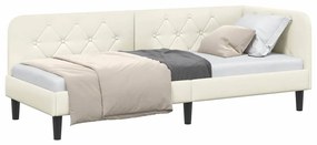 vidaXL Κρεβάτι Γωνίας Κρεμ 80 x 200 cm Βελούδο