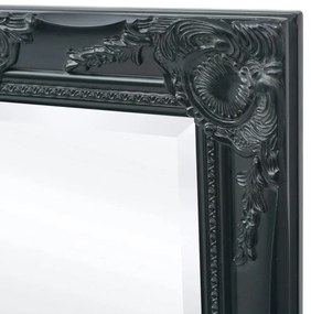 vidaXL Καθρέφτης Τοίχου με Μπαρόκ Στιλ Μαύρος 140 x 50 εκ.