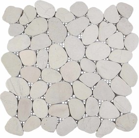 vidaXL Πέτρες Pebble Λευκό 30 x 30 cm Πέτρες Ποταμού