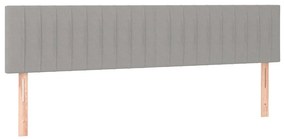 vidaXL Κρεβάτι Boxspring με Στρώμα &amp; LED Αν.Γκρι 160x200 εκ Υφασμάτινο