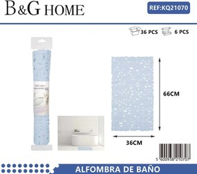Αντιολισθητικό πατάκι μπάνιου - M0842 - 36x66cm - Light Blue - 21070